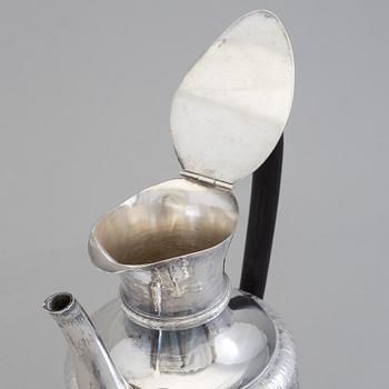 A RIGA SILVER WINE JUG maker's mark latin RM, possibly Richard Müller, Riga, Latvia, late 19th century.