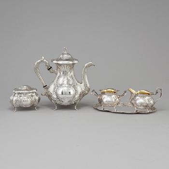 A five piece silver coffee service, GEWE, Malmö 1977-81.