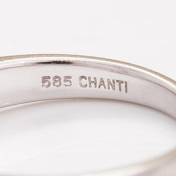 A 14K white gold ring with a diamond ca. 0.30 ct. Marked Chanti.