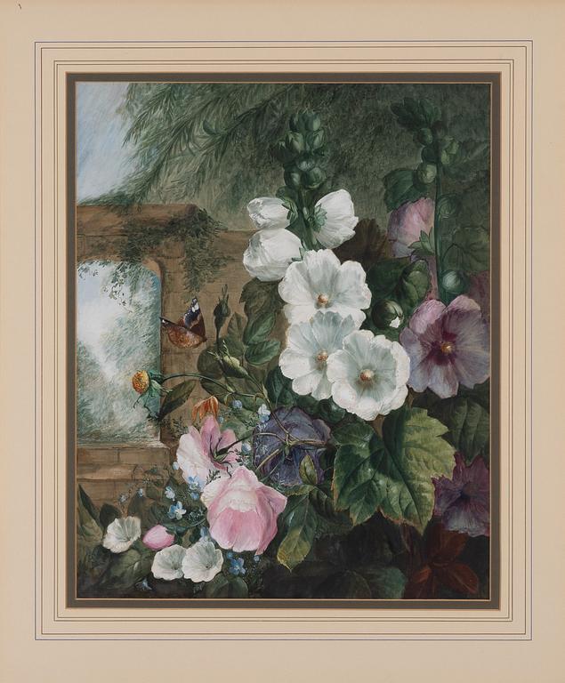 Roses and butterfly.