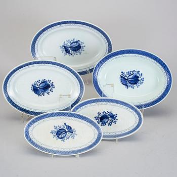 MATSERVIS, 69 delar, fajans, Aluminia, "Tranquebar", Danmark 1900-tal.