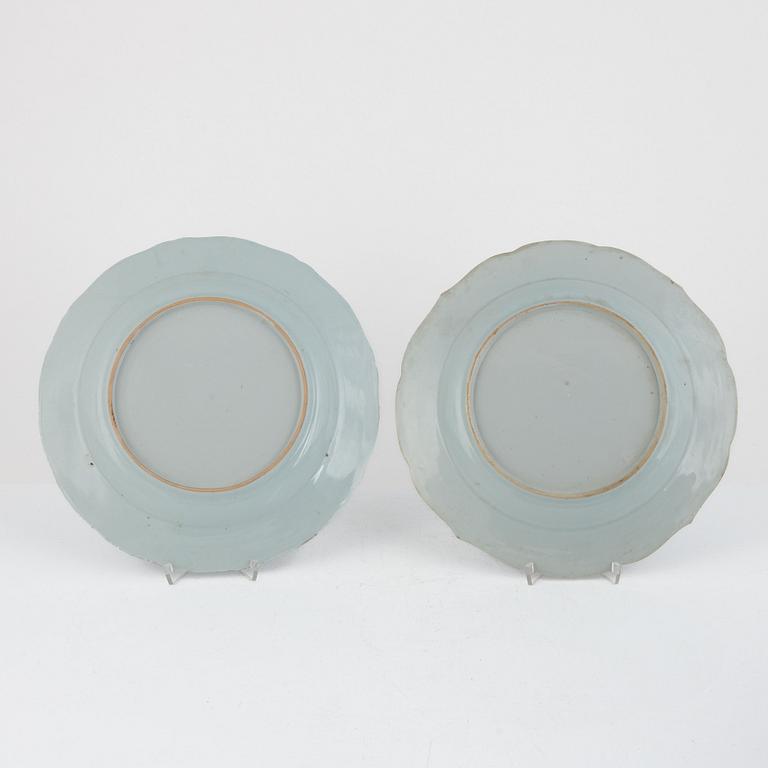 Fat, 5 st, porslin, Qingdynastin, Kina, 1700-tal.