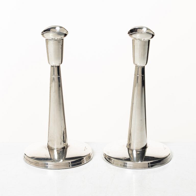 Tore Eldh, A pair of silver candlesticks, Ceson, Gothenburg, 1977.