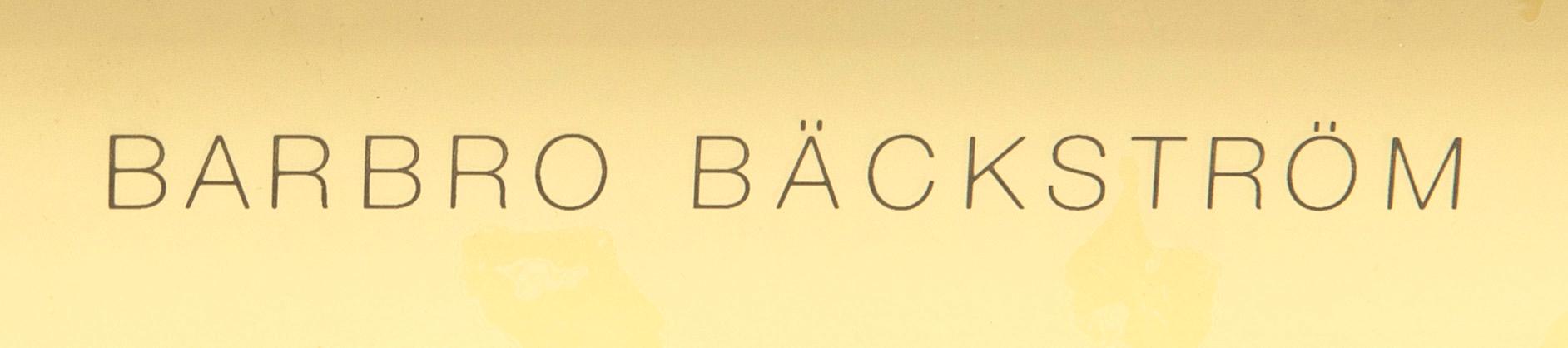 Barbro Bäckström, screentryck på glas.