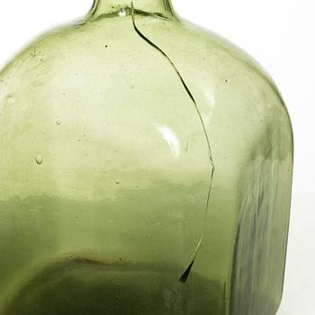 Bottles, 2 pcs, glass, 17th-18th century.