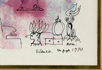 MADELEINE PYK, blandteknik, signerad och daterad Rom 1970.