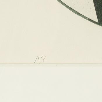 Sten Eklund, handcoloured etching, 1966, signed AP.