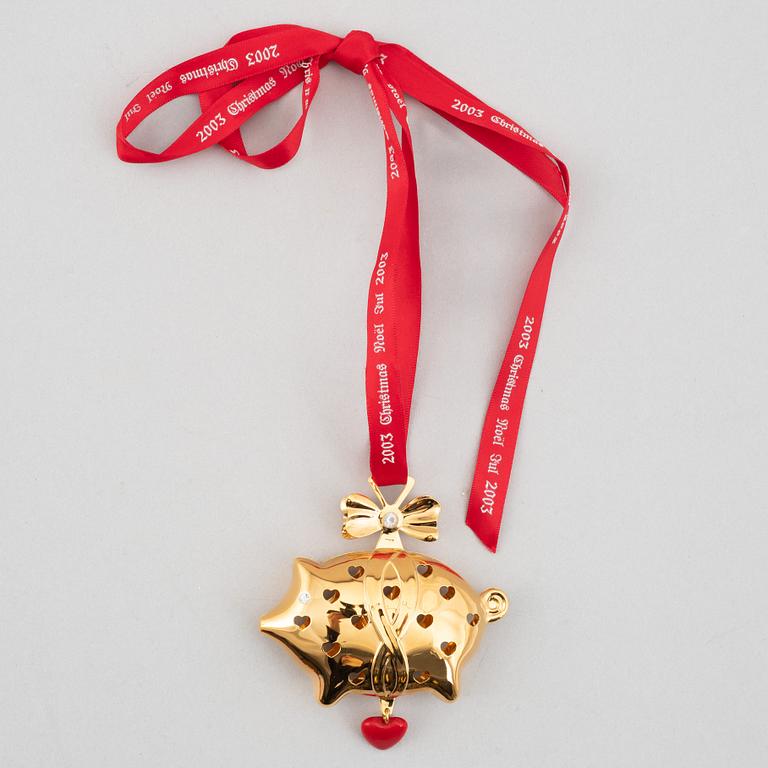 A set of eight Christmas decorations, Georg Jensen, Denmark.