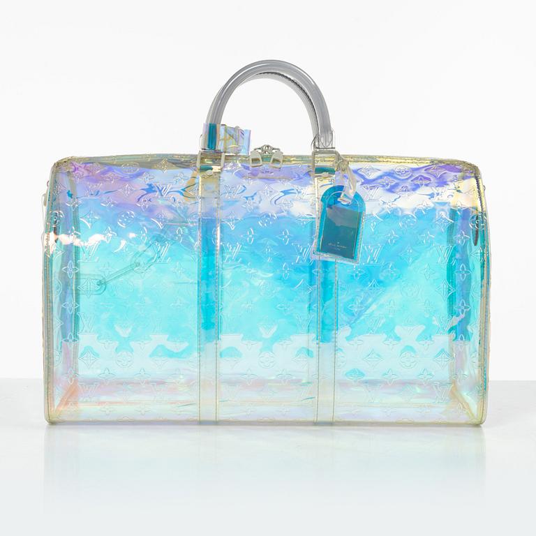 Louis Vuitton, weekendbag, "Keepall Bandouliere 50 Prism", Défilé Homme, 2019.