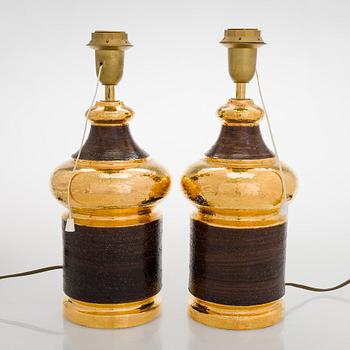 A pair of 1960/1970 table lamps, Bitossi, Italy.