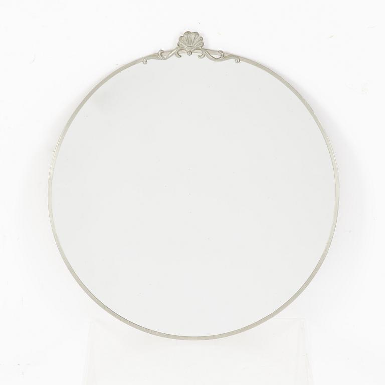 A pewter mirror, 1920's/30's.
