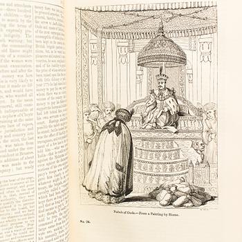 BOOK, 2+1 volumes, about India, among others, Mac Farlane "Indian Empire" part 1+2, 1844.