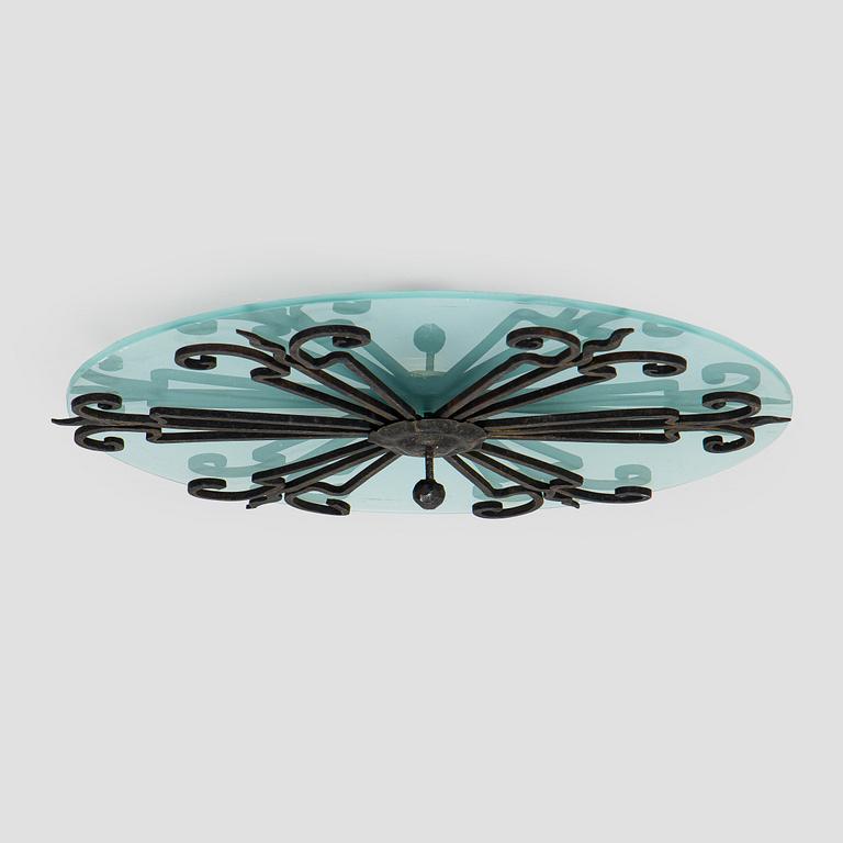 An early 20th century ceiling light.