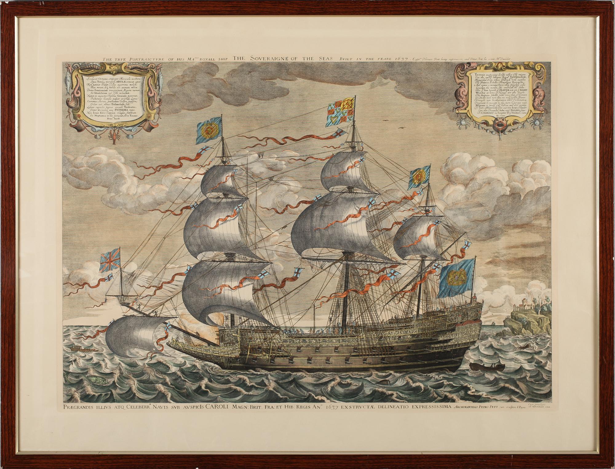 LITOGRAFISKT TRYCK, kolorerat, 1900-tal.