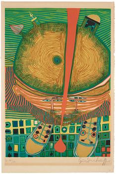 Friedensreich Hundertwasser, "Der Knabe mit den grünen Haaren".