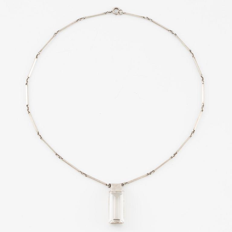 Collier, Stigbert, silver med bergkristall.