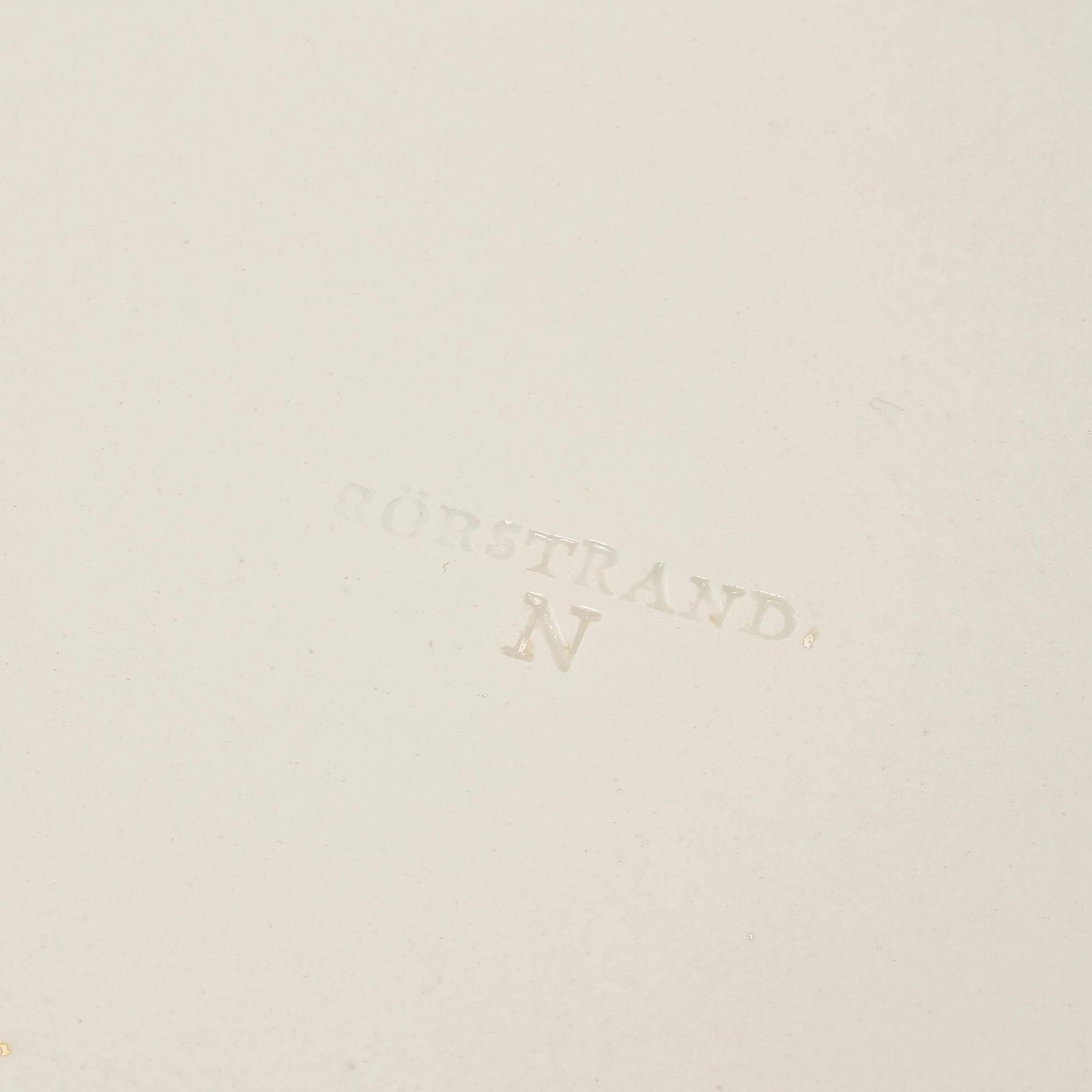 TALLRIKAR, 21 st, flintgods, Rörstrand, omkring 1900.