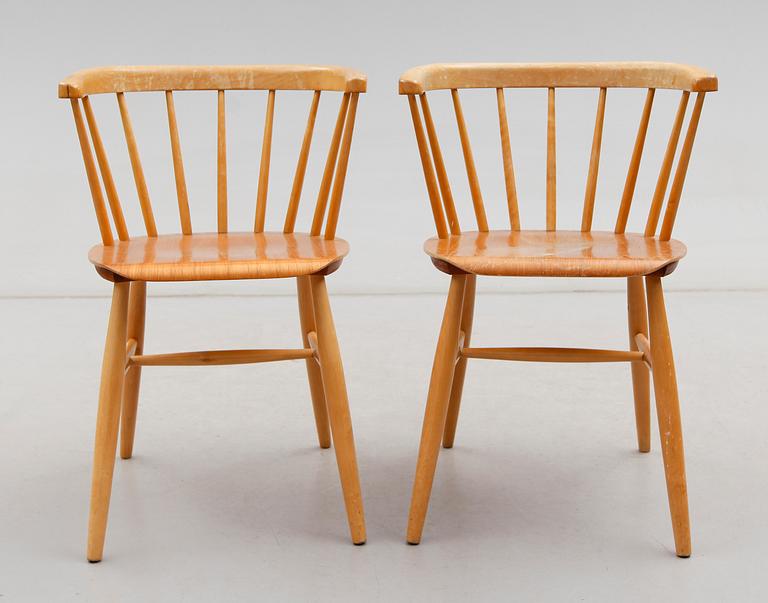 KARMSTOLAR, 1 par, sannolikt Nesto, Nässjö Stolsfabrik, 1900-talets andra hälft.