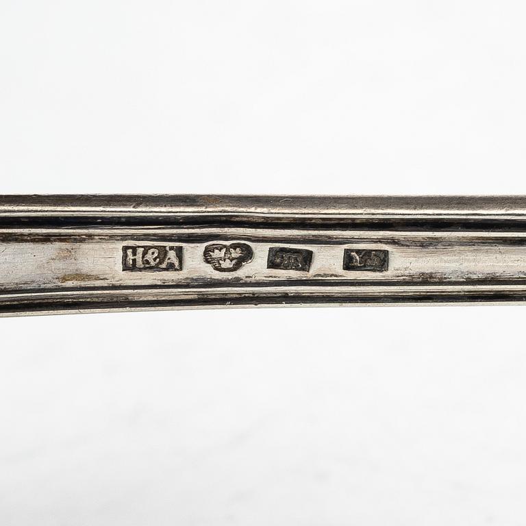 A collection of silver cutlery, various models, Petter Eneroth and Anders Lundqvist among others, 18th-20th century.