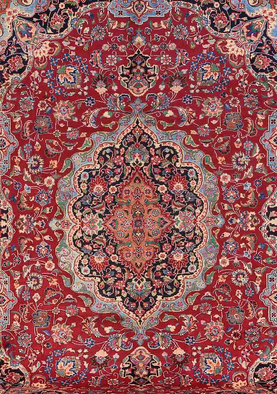 A CARPET, Kashmar, signed, around 380 x 292 cm.