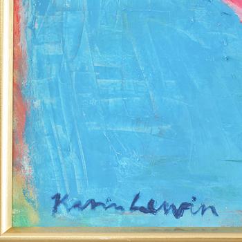 KARIN LEWIN, olja på duk, signerad, daterad 87-88 á tergo.