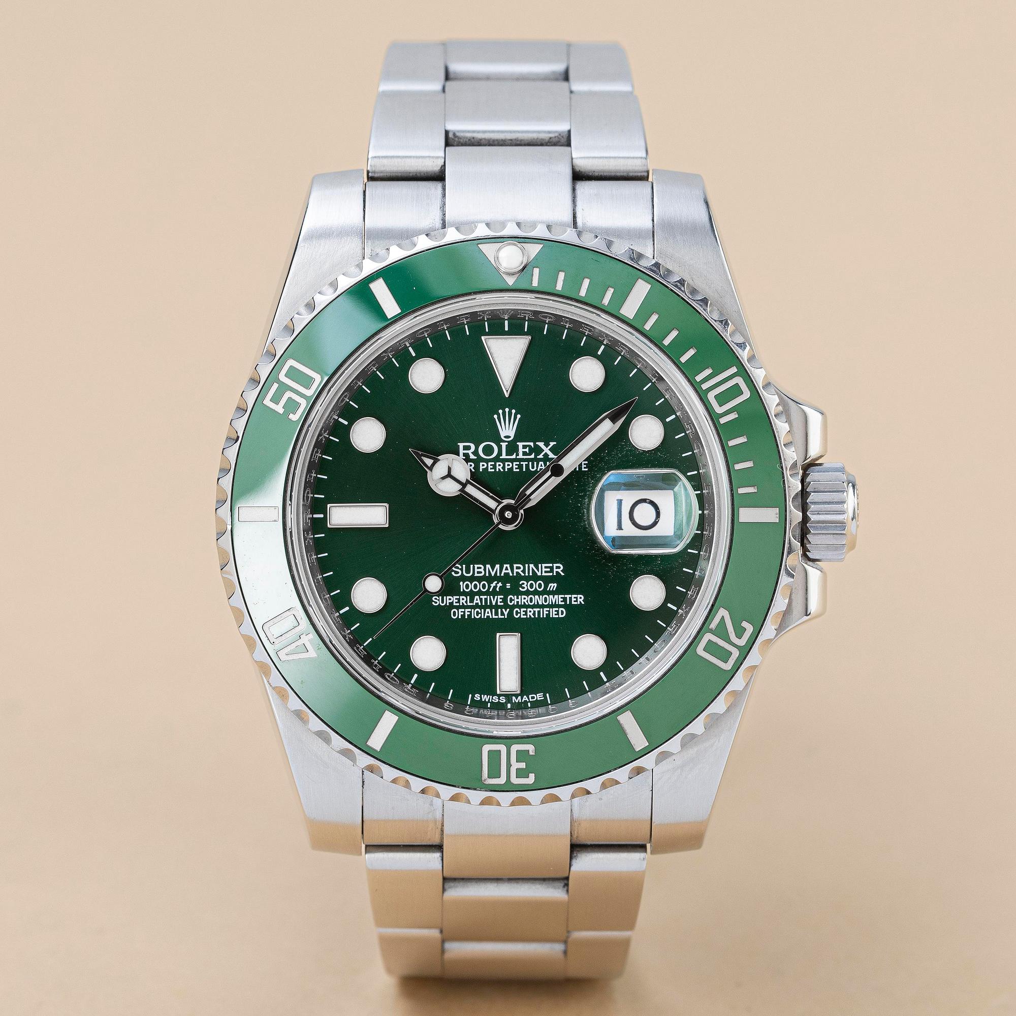 Rolex, Submariner, ”Hulk”, "First Year Edt", "Mark 1 Dial", ca 2010.