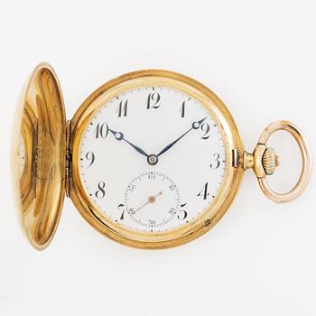 IWC, pocket watch, hunter, 49 mm.