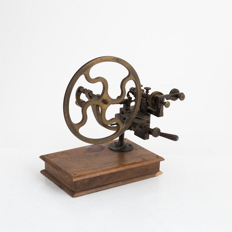 Watchmaker's lathe, circa 1900.