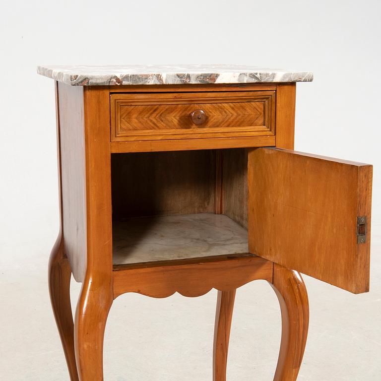 Bedside tables, a pair, first half of the 20th century.