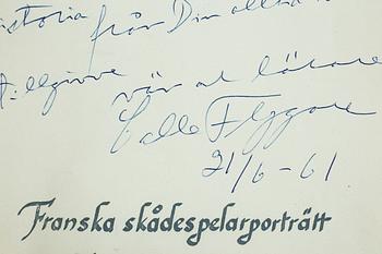 CALLE FLYGARE (1907-1972), egenhändigt signerat texthäfte, daterad 21/6 1961.