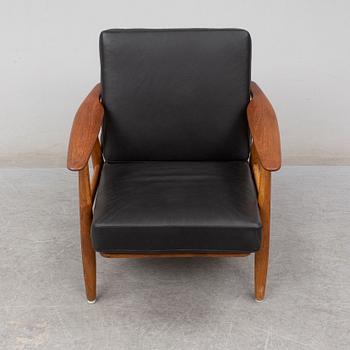 HANS J WEGNER, a 'GE-240'/'Cigarren' teak and oak easy chair, Denmark.