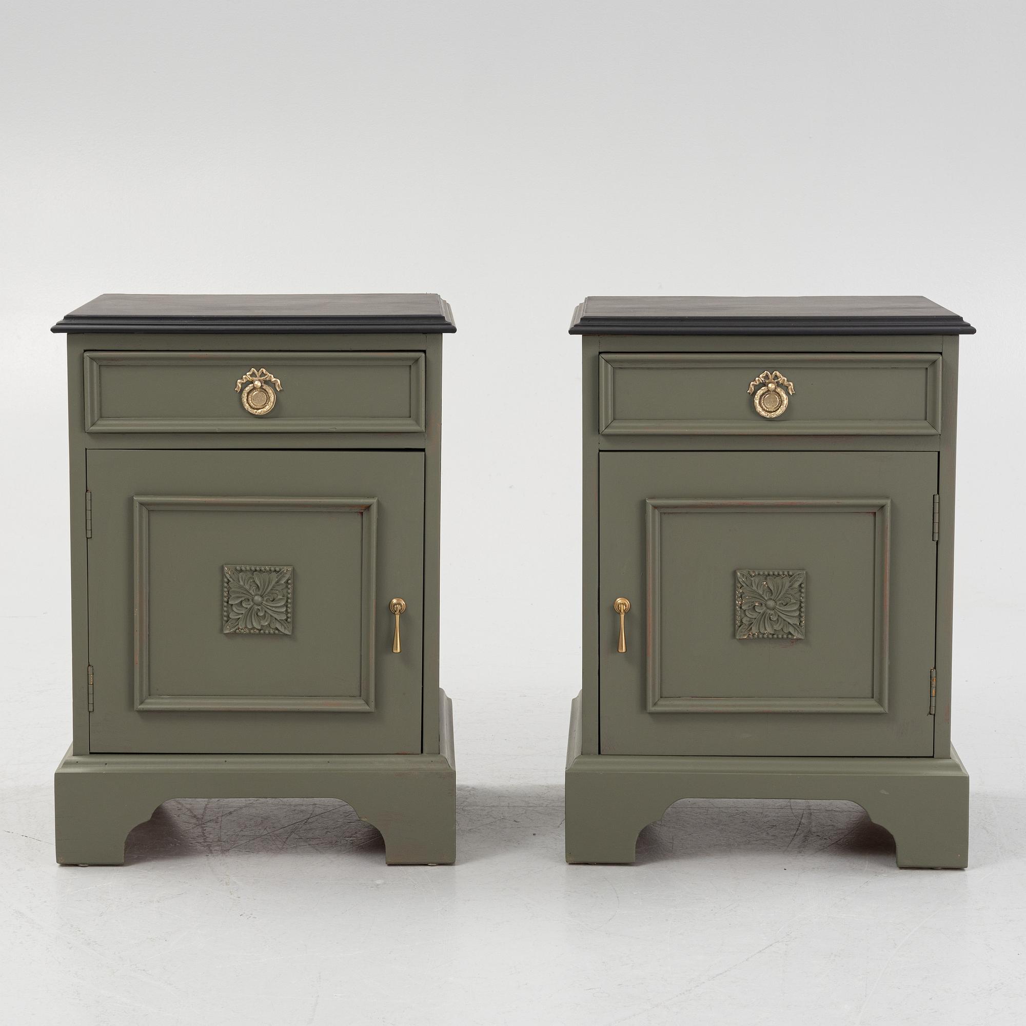 Sängbord, ett par, 1900-talets andra hälft.