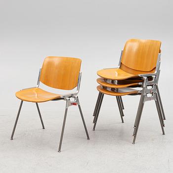 Giancarlo Piretti, four chairs, Castelli, Italy.