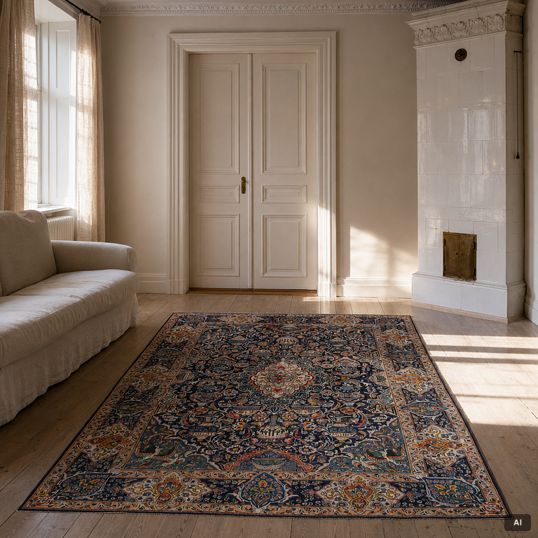A Kashmar carpet, c. 335 x 242 cm.