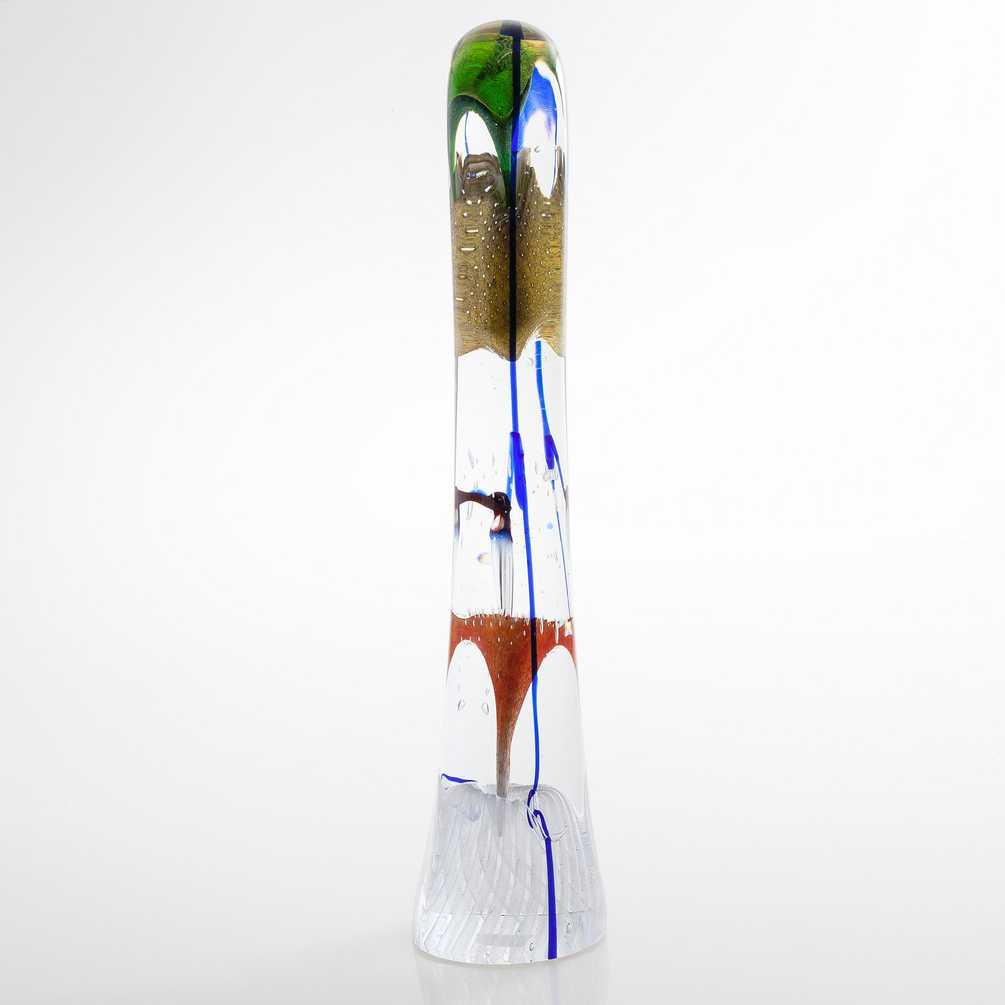 OIVA TOIKKA, glasskulptur "Latina II", signerad Oiva Toikka Iittala 2010, numrerad 13/30.