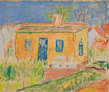 722. Ivan Ivarson, Yellow house in summer landscape.