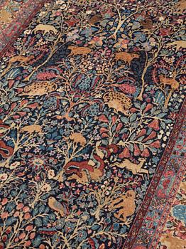 SEMI-ANTIQUE TABRIZ FIGURAL. 273,5 x 162 cm.