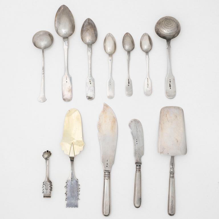 A set of silver cutlery, mostly Estonian (34 pcs).