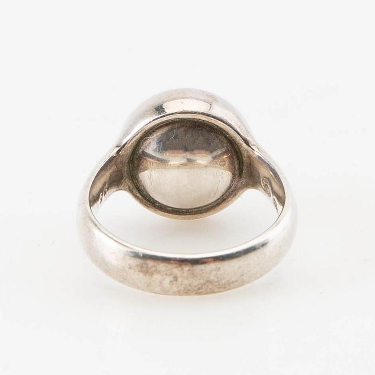 Georg Jensen, Regitze Overgaard, ring, silver and black stone.