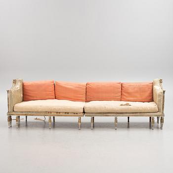 A late Gustavian sofa attributed to E. Ståhl (master in Stockholm 1794-1820).