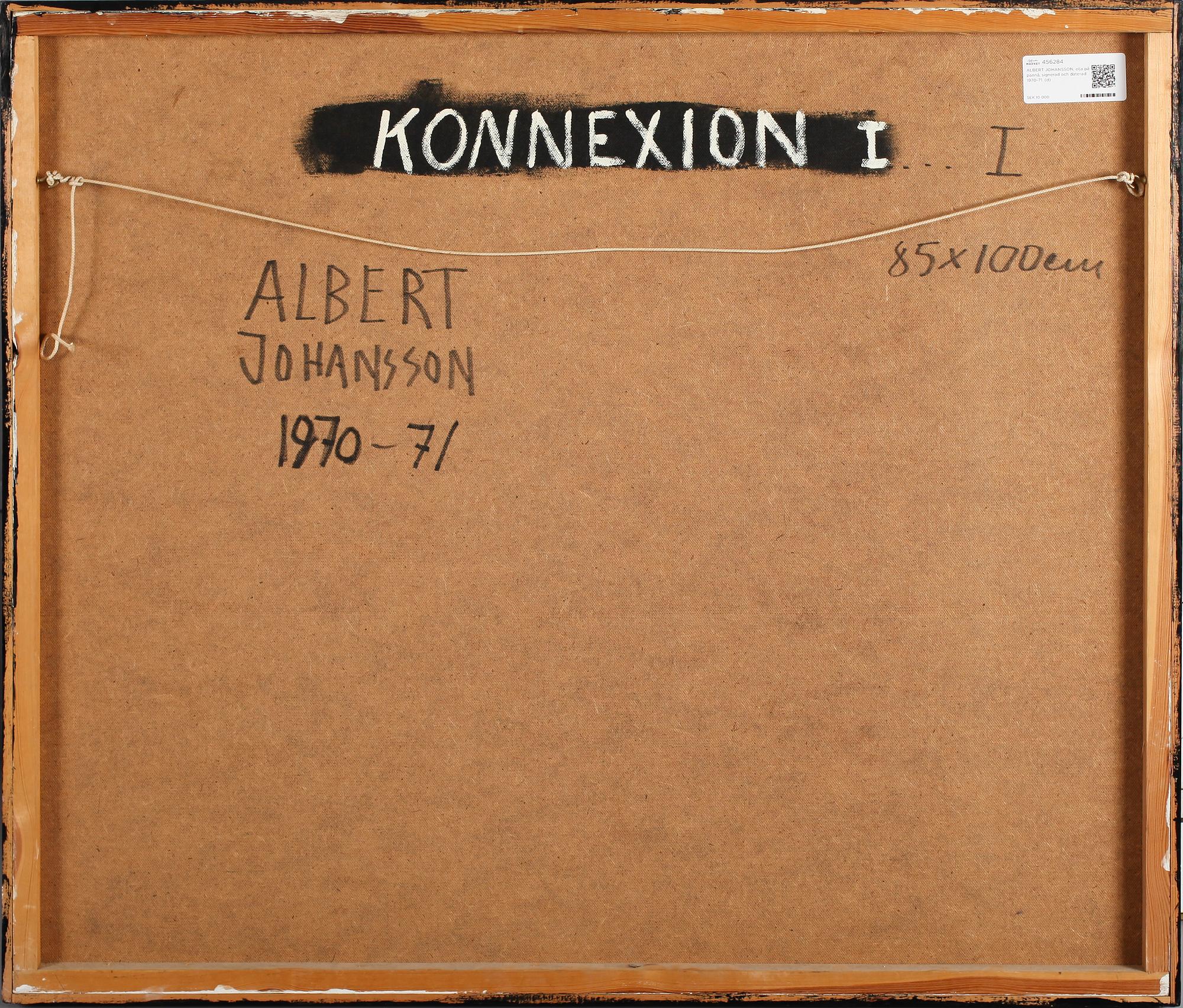 ALBERT JOHANSSON, olja på pannå, signerad och daterad 1970-71.