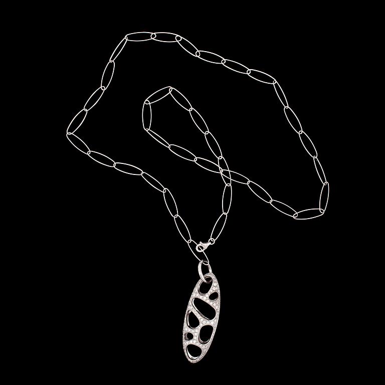 PENDANT/NECKLACE, brilliant cut diamonds, 1.56 cts.