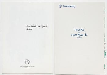 Stig Lindberg, färglitografier, 2 st, Gustavsberg,  bl a 1976.