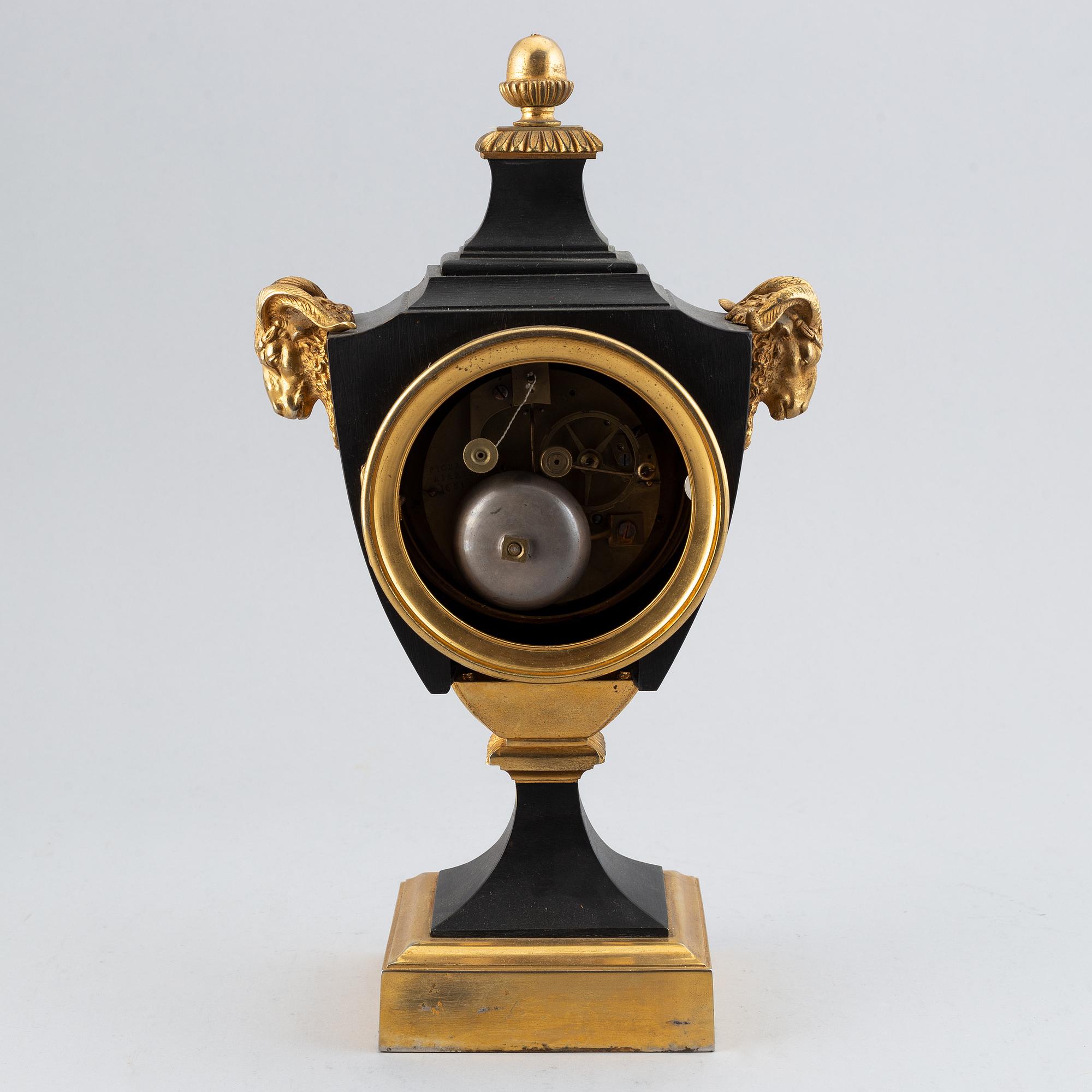 A french Empire table clock, first half of the 19th century.