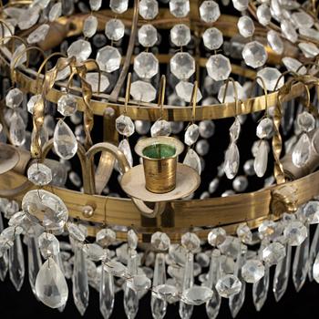 A Gustavian style chandelier from around year 1900.