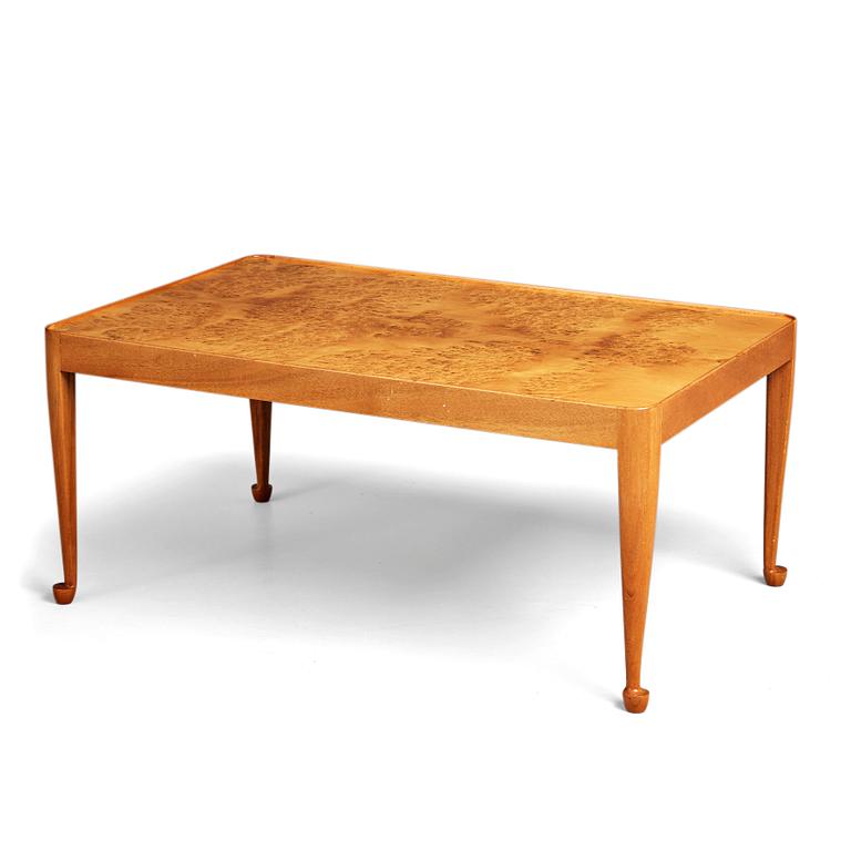 Josef Frank, a burrwood top coffee table for Svenskt Tenn, Stockholm post 1985.