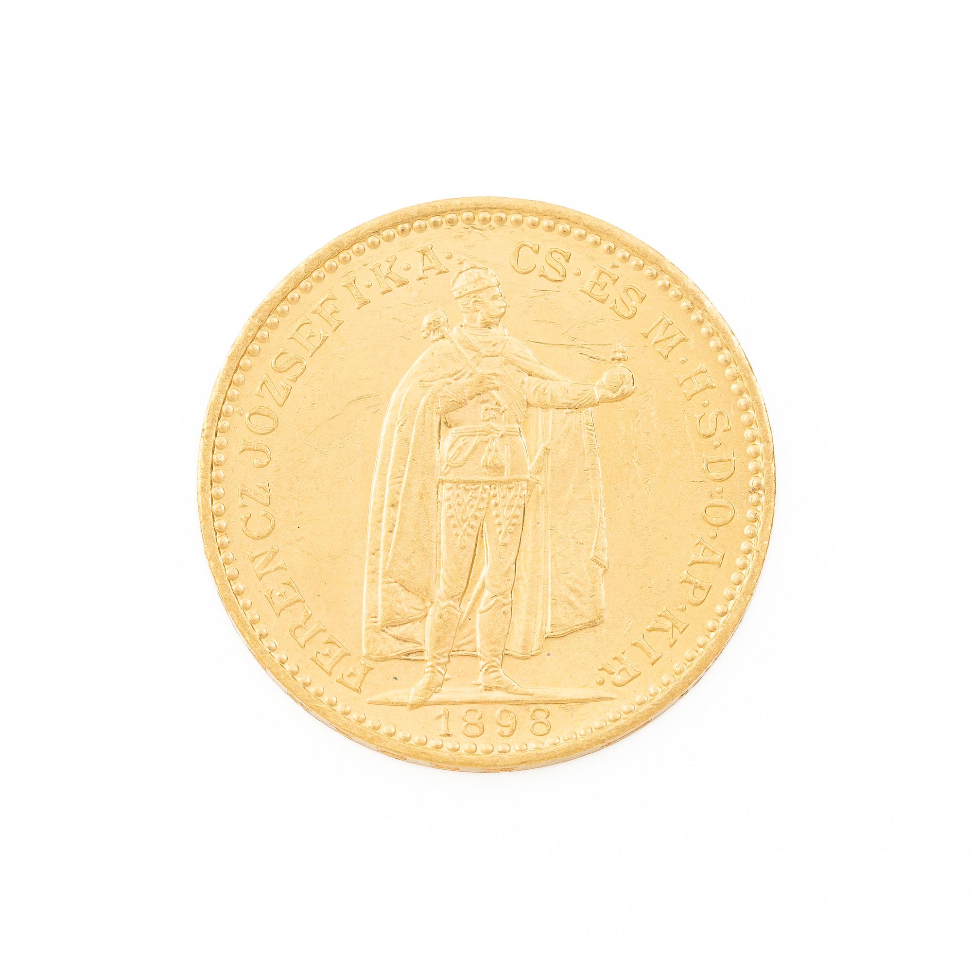 Gold coin, Hungary, 20 Korona, 1898.