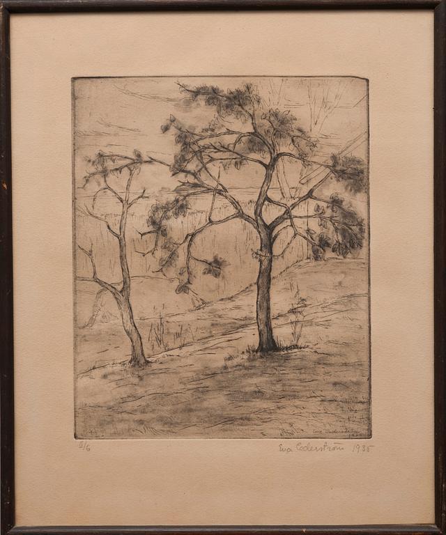 EVA CEDERSTRÖM, etsning, signerad och daterad 1935 även i plåten, numrerad II/6.