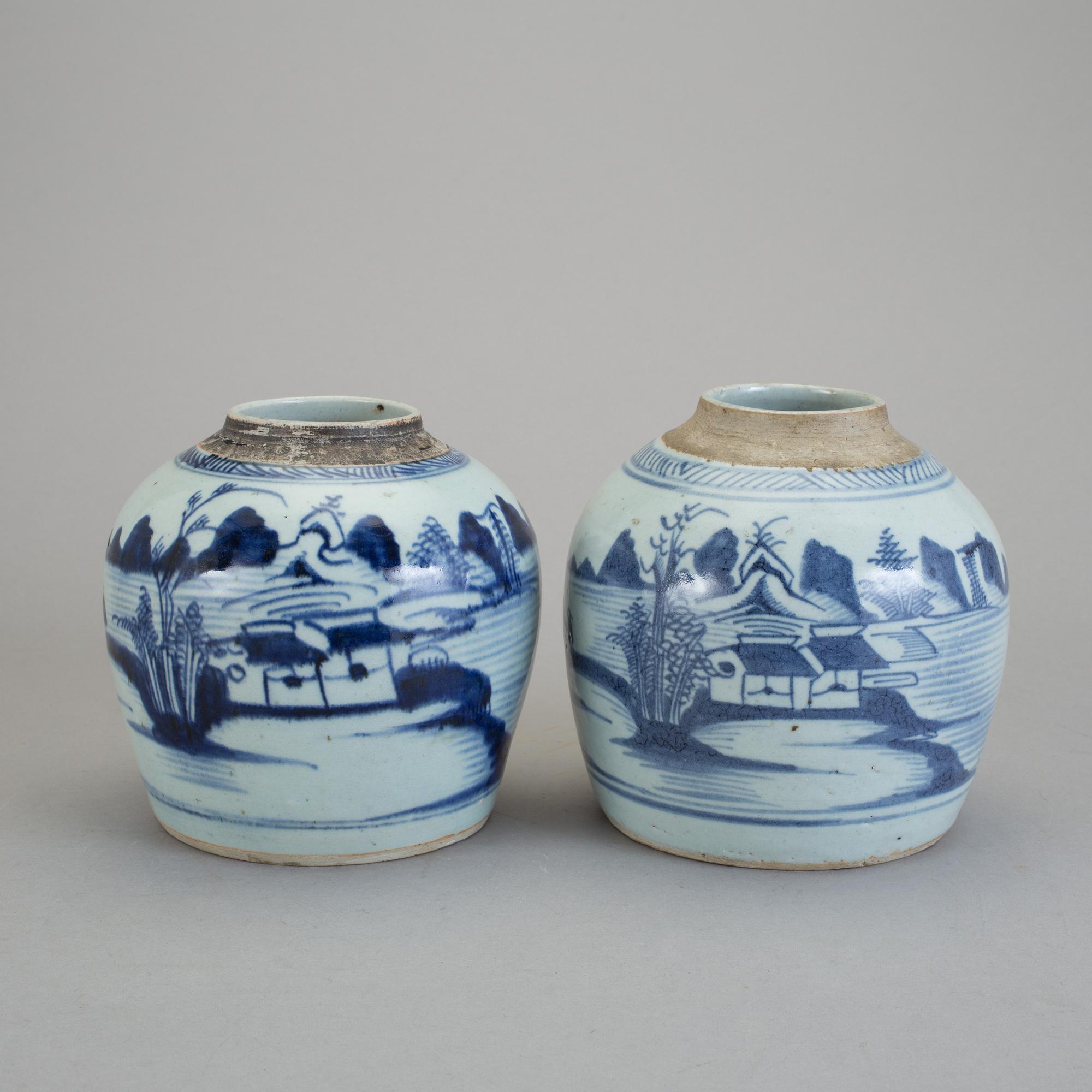 KRUS, 2 st, porslin, Kina, 1800-tal.