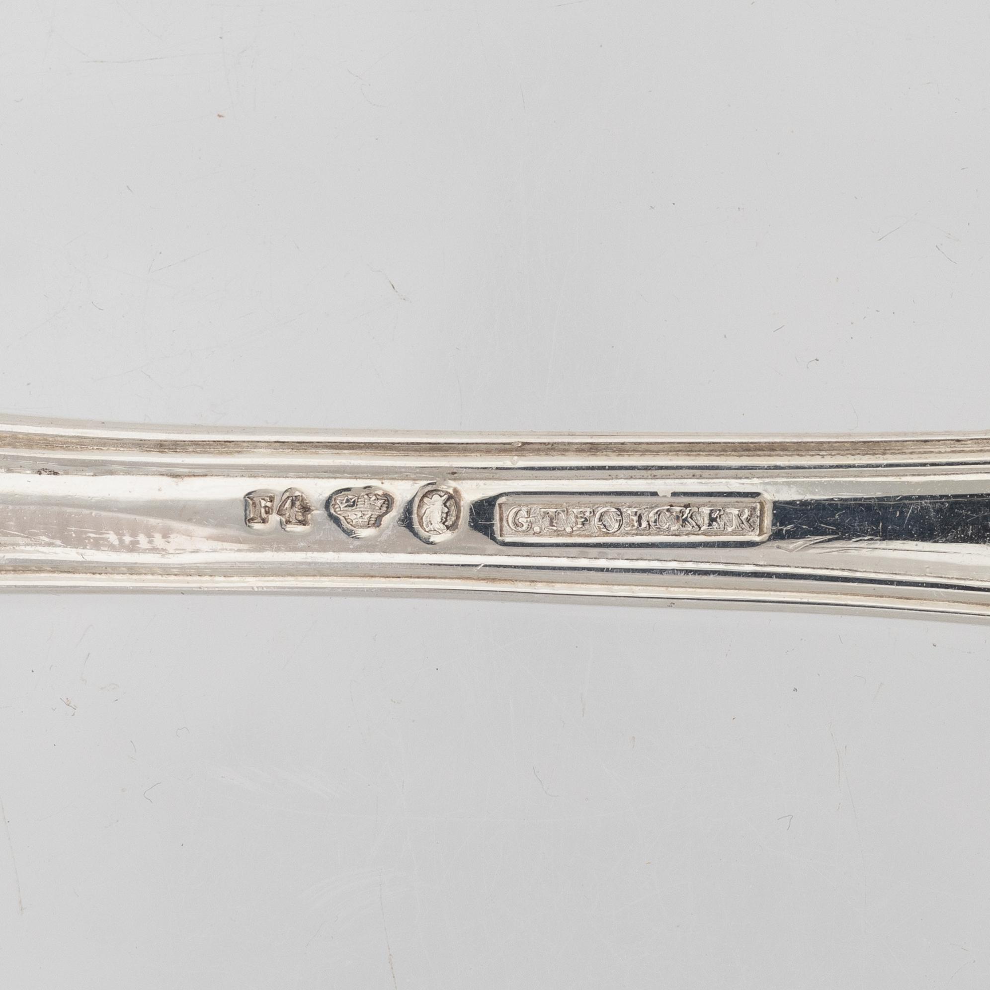 A 78-piece Swedish silver cutlery, including CG, Hallberg, Stockholm 1940.